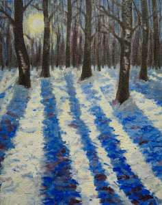 Oil painting - "Snow Shadows"