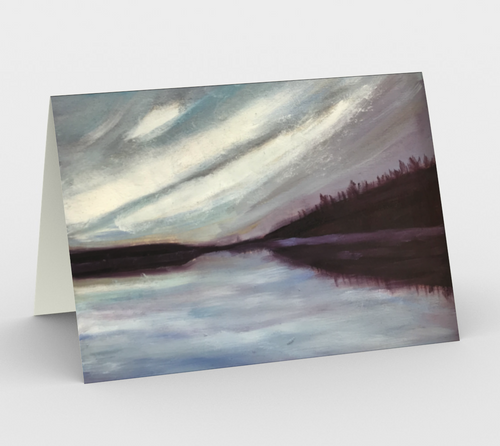 cache lake, set of 3 stationary cards