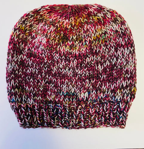 Marled toque - red