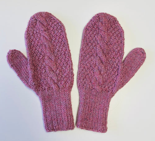 Cabled mittens