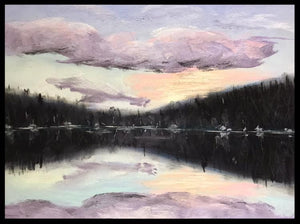 Purple light on Daisy Lake